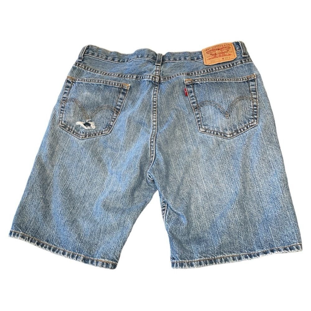 Levi's Mens 505 Denim Jean‎ Shorts Jorts Cotton 36 Regular Fit Y2K Light Wash